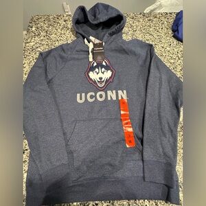 UCONN men's new medium hoodie with the Huskies logo the front